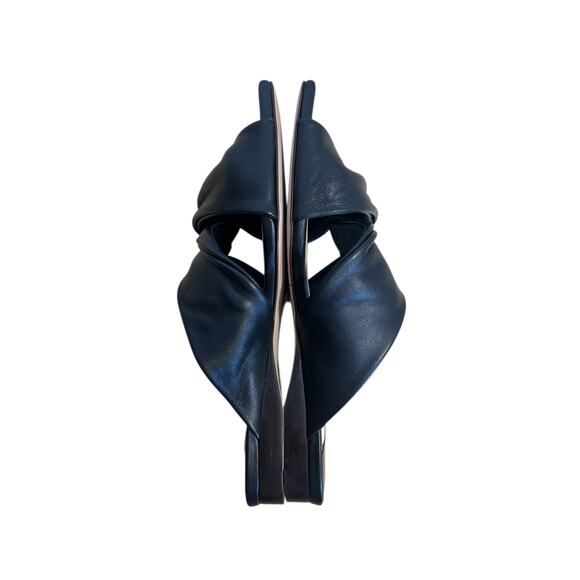 Jimmy Choo Black Leather Open Toe Slide Sandal Flat Size 36.5 - Picture 7 of 13